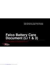 Falco Li 1 Care Manual