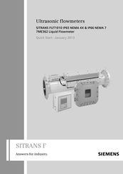 Siemens SITRANS FUT1010 & IP66 NEMA 7 Quick Start Manual