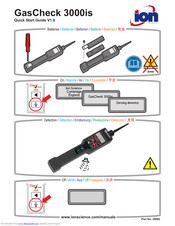ion science GasCheck 3000IS Quick Start Manual