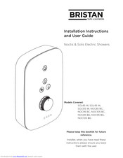 Bristan NOC85 BG Installation Instructions And User Manual