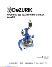 Dezurik APCO CSD-800 User Manual
