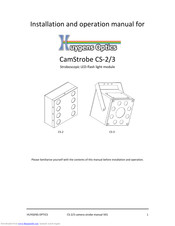 Huygens Optics CamStrobe CS-3 Installation And Operation Manual
