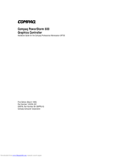 Compaq PowerStorm 600 Hardware Manual