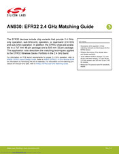 Silicon Laboratories EFR32 Matching Manual