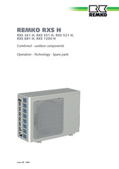 REMKO RXS 261 H Operation,Technology,Spare Parts