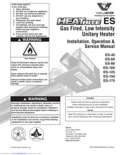 Valco baby HEATRITE ES-40 Installation, Operation & Service Manual