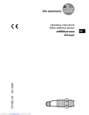 IFM Electronic efector 200 OG laser Operating Instructions Manual