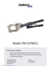 TASKMASTER TOOLS TM-CUT85CU Instruction Manual