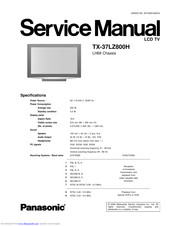 Panasonic TX-37LZ800H Service Manual