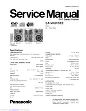 Panasonic SA-VK61DGC Service Manual