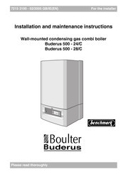 Boulter Buderus 500-24/C Installation And Maintenance Instructions Manual