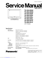 Panasonic TX-26LXD52 Service Manual