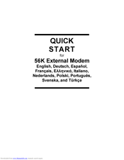 Zoom Telephonics 56K Quick Start Manual