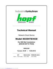 hopf Elektronik GmbH 8030NTS/NCD Technical Manual