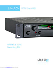 Listen Technologies Universal Rack Mounting Kit LA-326 User Manual