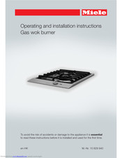 Miele CS 1028 G Operating And Installation Instructions