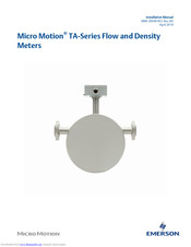 Emerson Micro Motion TA Series Installation Manual