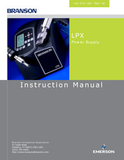 Emerson Branson LPX Instruction Manual