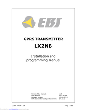 EBS LX2NB Installation And Programming Manual