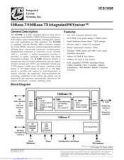 ICS PHYceiver ICS1890 General Description Manual