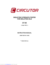 Circutor OT-60 Instruction Manual