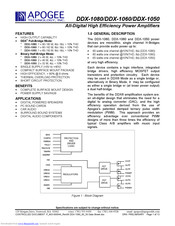 Apogee DDX-1050 Manual