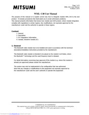Mitsumi WML-C40 User Manual