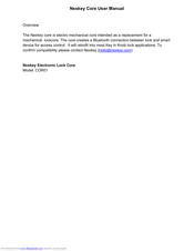 Nexkey COR01 User Manual