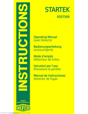 Refco Startek Operating Manual