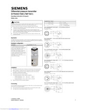 Siemens SITRANS P250 Operating Instructions Manual