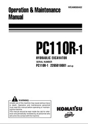 Komatsu PC110R-1 Operation & Maintenance Manual