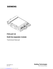 Siemens FDCL221-M Technical Manual