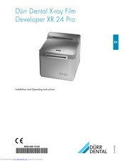 Durr Dental XR 24 Pro 1700-08 Installation And Operating Instructions Manual