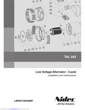 Nidec Leroy-Somer TAL 042 Installation And Maintenance Manual