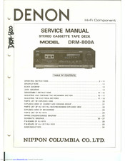 Denon DRM-800A Service Manual