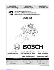 Bosch CGT8-65W Operating/Safety Instructions Manual