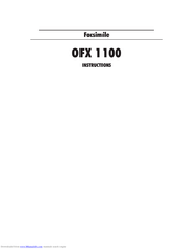 Olivetti OFX 1100 Instructions Manual