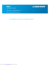 COBHAM OMU I User Manual