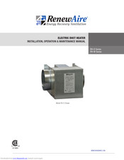 RenewAire RH-D TER-6-1208 Installation, Operation & Maintenance Manual