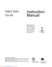 WoodFast TS315B Instruction Manual