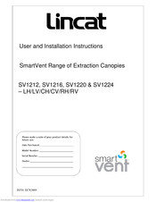 Lincat SV1212 User And Installation Instructions Manual