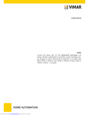 Vimar 03925 Installer Manual