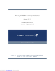 Sensoray 2231 Hardware Manual