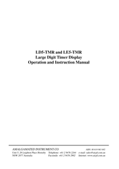 Amalgamated Instrument LE5-TMR Operation And Instruction Manual