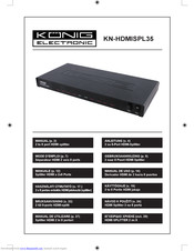Konig KN-HDMISPL35 Manual