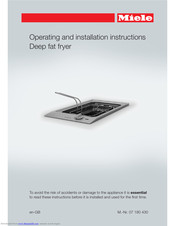 Miele CS 1411 Operating And Installation Instructions