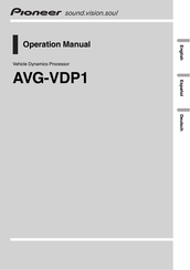 Pioneer AVG-VDP1 Operation Manual
