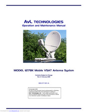 AvL Technologies 1278K Operation And Maintenance Manual