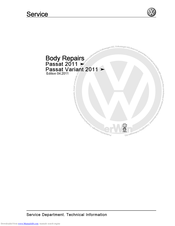 Volkswagen Passat 2011 Body Repair Manual