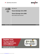 EWM Taurus Synergic drive 200C Operating Instructions Manual